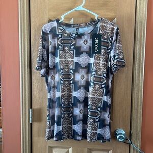 Womens nwt aztec mesh top xl